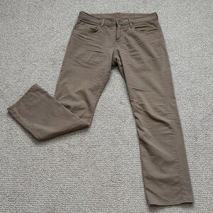 7 For All Mankind Men's Straight Jeans, Style “Carsen”, Taupe, 34x33.